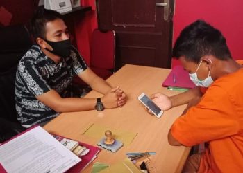 Silaturahmi Tahanan Polres Siak dengan Keluarga Tanpa Kontak Langsung