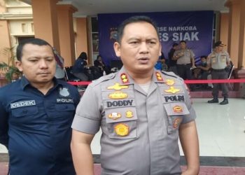 Polres Siak Terjunkan Personel Awasi Peredaran Masker