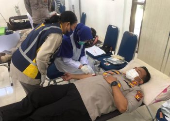 Dalam Rangka Hari Bhayangkara Ke – 75, Polres Siak Gelar Donor Darah