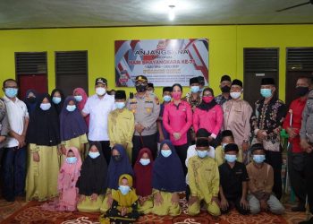Sempena Peringatan Hari Bhayangkara Ke – 75,Kapolres Siak dan Wakil Bupati Siak Kunjungi Panti Asuhan Muhammadiyah Tualang