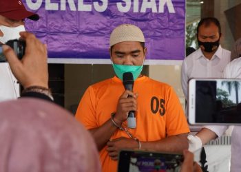 Polres Siak menggelar Konferensi pers pengungkapan kasus penculikan anak dan pencabulan
