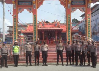 Polres Siak Mengerahkan Puluhan Personel Untuk Mengamankan Puncak Tahun Baru Imlek