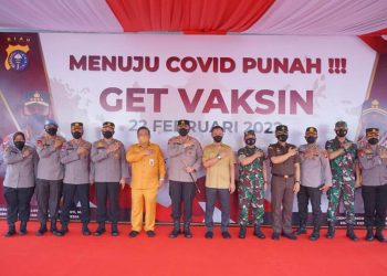 Kerja Kolaboratif dan Percepatan Tiada Henti, Polda Riau Gelar Vaksinasi Akbar di 350 Titik