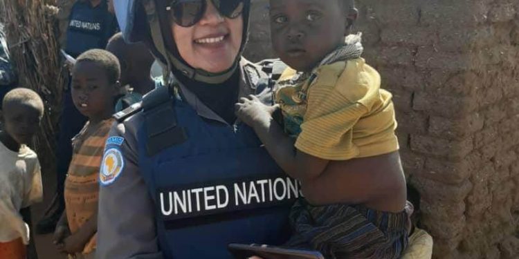 Sosok Kartini Polda Riau Aiptu Beby Famelia, Sukses Emban Misi Perdamaian PBB di Sudan Afrika