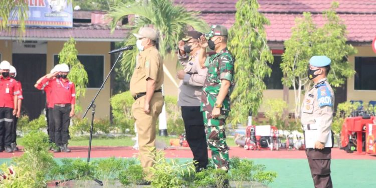 Polres Siak Gelar Apel Kesiapsiagaan Penanggulangan Bencana Karhutla Tahun 2022