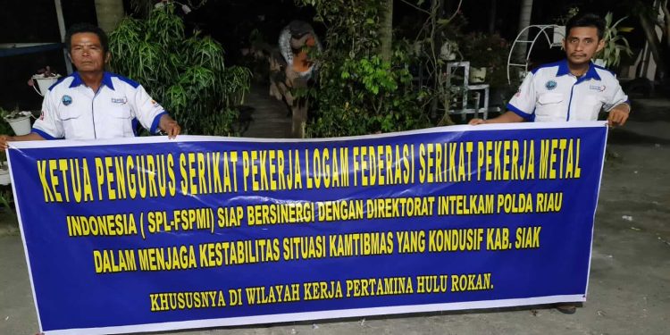 SPL-FSPMI siap bersinergi dengan Direktorat intelkam Polda Riau & Polres Siak dalam menjaga stabilitas Kamtibmas yang kondusif diwilayah Kabupaten Siak