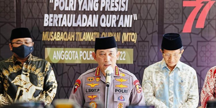 Anugerah MTQ Polri, Kapolri Berharap Terbentuknya SDM Unggul Berakhlak yang Diharapkan Masyarakat