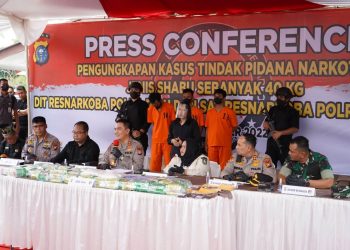 Disela Kunker ke Bangkalis, Kapolda Riau Irjen Iqbal Ekspose Pengungkapan 40 KG Sabu.