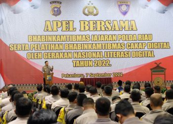 Gelar Pelatihan Cakap Digital, Kapolda Riau Irjen Iqbal : Kamampuan Teknis dan Literasi Digital Sangat Penting Dikuasai Bhabinkamtibmas.