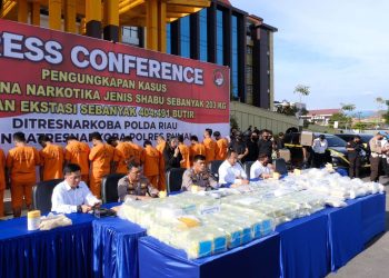 Sejarah Baru Keberhasilan Polda Riau Ungkap Kasus Narkoba, Amankan 203 KG Sabu dan 404.491 Butir Ekstasi