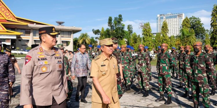 Bersama Forkopimda, Kapolda Riau Irjen Moh Iqbal Pimpin Apel Kesiapsiagaan Atasi Bencana