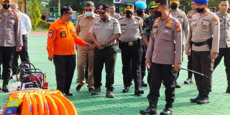 Polres Siak Gelar Apel Kesiap Siagaan Bencana Tahun 2022