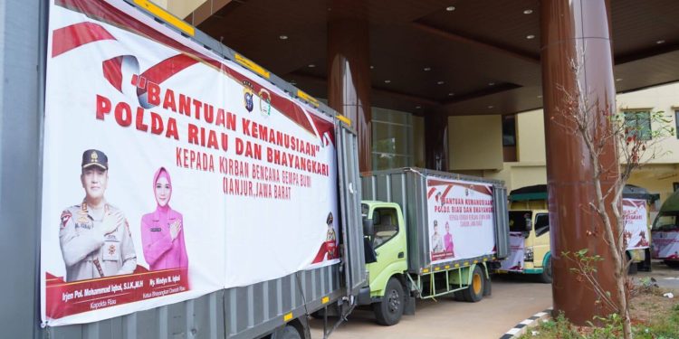 Bantuan Kemanusiaan Polda Riau untuk Korban Gempa Cianjur Tiba di Jakarta