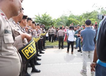 Pelaksanaan Pencocokan dan Eksekusi Lahan Berjalan Dengan Aman dan Lancar, Kapolres Siak Ucapkan Terimakasih