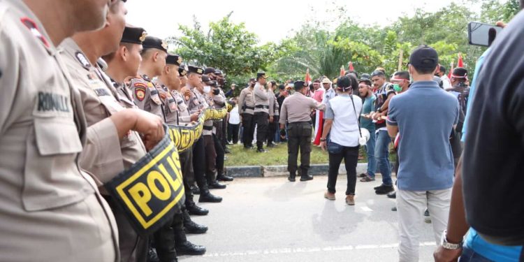 Pelaksanaan Pencocokan dan Eksekusi Lahan Berjalan Dengan Aman dan Lancar, Kapolres Siak Ucapkan Terimakasih