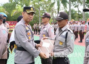 Peringati HUT Satpam Ke-42 Polres Siak Gelar Upacara Dan Syukuran
