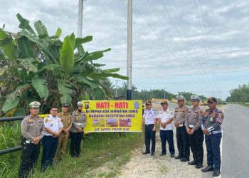 Tekan Angka Kecelakaan, Satlantas Polres Siak dan Stake Holder Terkait Upayakan Perbaikan Jalan
