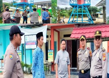 Polsek Kandis kembali memberikan bantuannya di wilayah Kecamatan Kandis dengan konsep Polisi berbagi