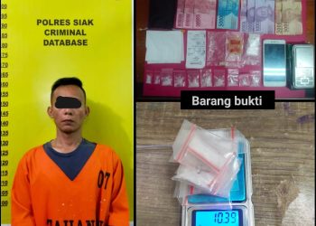 Simpan 10 Paket Diduga Narkotika Jenis Shabu, JP Diamankan Team Satres Narkoba Polres Siak 