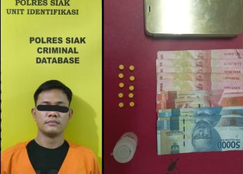 Seorang Pemuda Diamankan Tim Satres Narkoba Polres Siak Karena Kepemilikan 10 Butir Diduga Narkotika Jenis Ekstasi