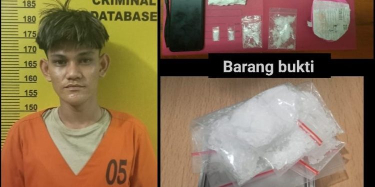 Tim Opsnal Satres Narkoba Polres Siak Amankan Seorang Pemuda Diduga Pengedar Narkotika Di Kecamatan Tualang Kabupaten Siak