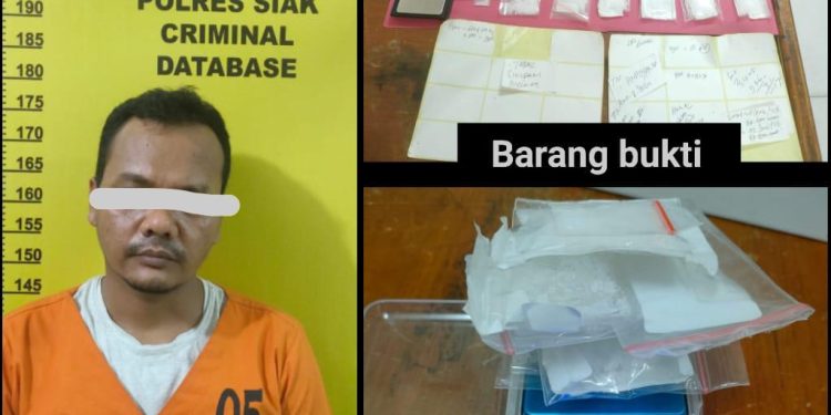 Simpan 7 Paket diduga Narkotika Jenis Shabu, Seorang Pria Diamankan Tim Opsnal Satres Narkoba Polres Siak