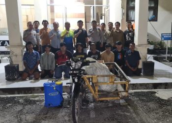 Satreskrim Polres Siak Berhasil Mengungkap dan Mengamankan Komplotan Pelaku Pencurian Besi Stainless Bangku Taman Turap Water Front City Kota Siak