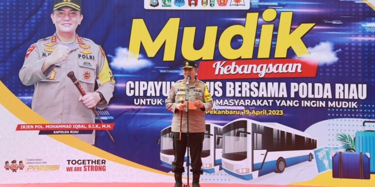 Bersama Cipayung Plus, Polda Riau Lepas Mudik Kebangsaaan di Mapolda Riau