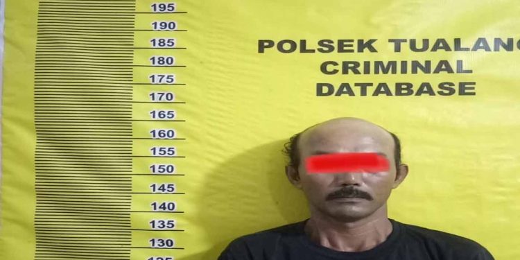 Pelaku Persetubuhan Anak di Bawah Umur diamankan oleh tim Opsnal Polsek Tualang