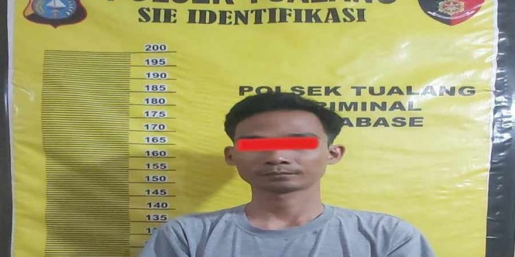 Pelaku Penggelepan uang penjualan kartu perdana diamankan oleh Tim Opsnal Polsek