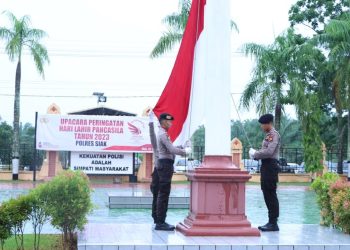 Upacara Peringatan Hari Lahir Pancasila Di Polres Siak