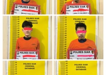 Tim Opsnal Satres Narkoba Polres Siak Amankan Empat Orang Pria Diduga Pelaku Penyalahgunaan Narkotika.