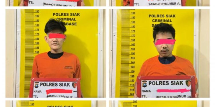 Tim Opsnal Satres Narkoba Polres Siak Amankan Empat Orang Pria Diduga Pelaku Penyalahgunaan Narkotika.