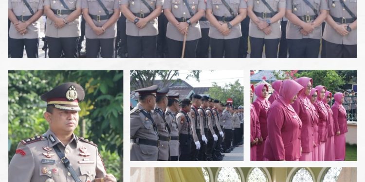 Kapolres Siak AKBP Asep Sujarwadi Pimpin Upacara Ziarah dan Tabur Bunga Dalam Rangka Hari Bhayangkara ke 78