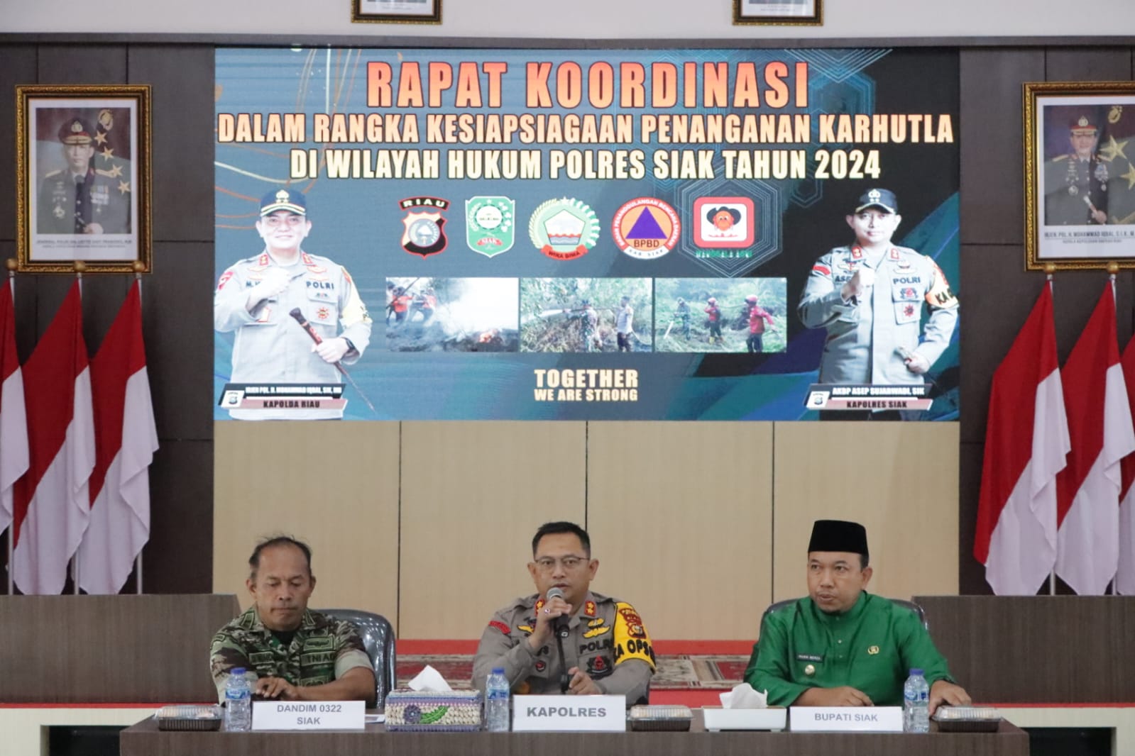 Kapolres Siak AKBP Asep Sujarwadi Pimpin Rakor Dan Gelar Apel Kesiapsiagaan Penanganan Karhutla