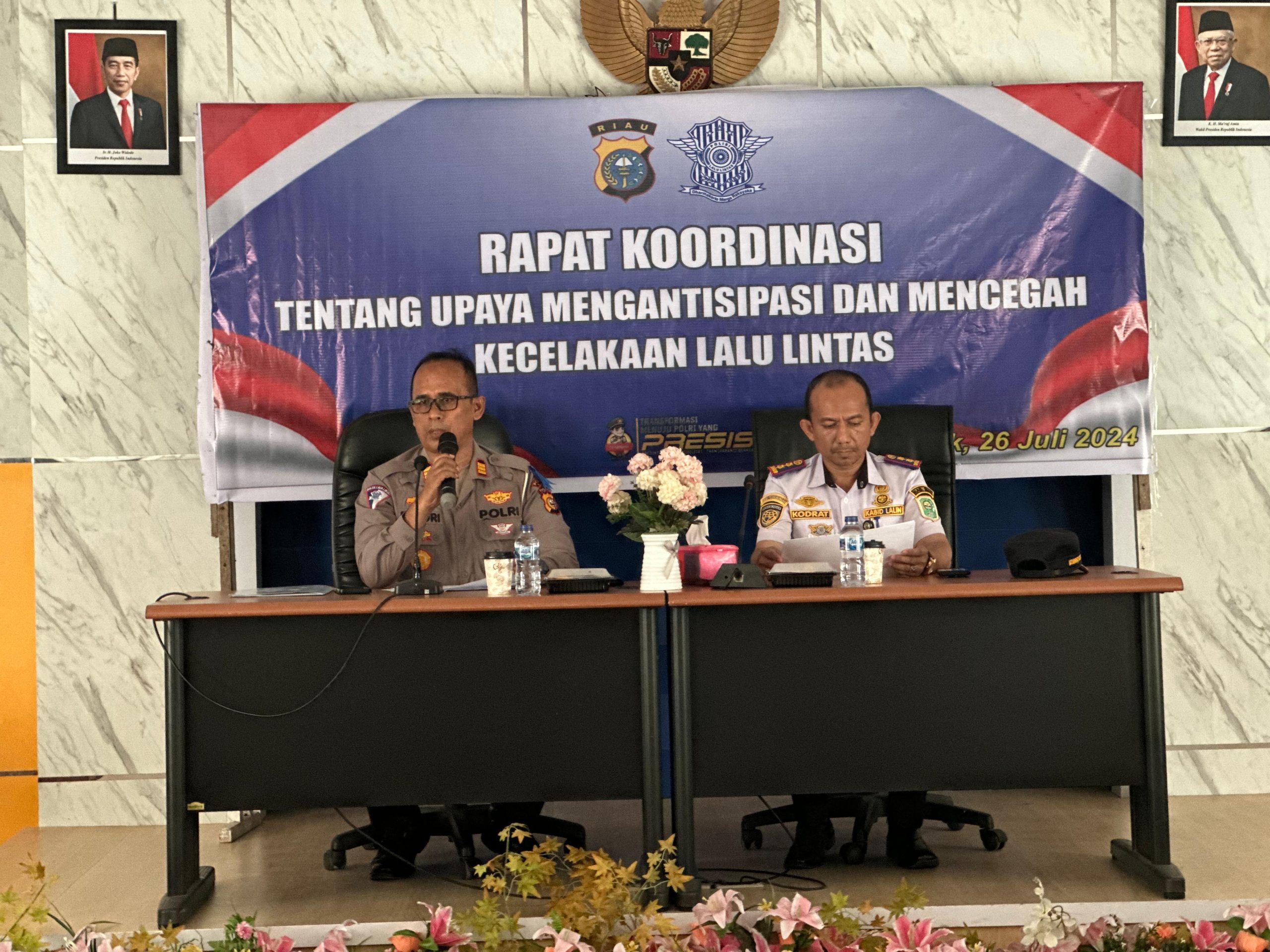 Antisipasi dan Cegah Kecelakaan di Jalan Tol,Satlantas Polres Siak Gelar Rapat Koordinasi