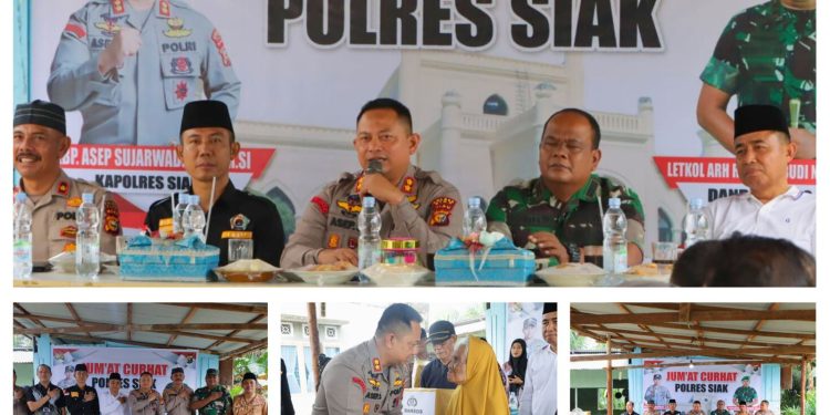 Melalui Jumat Curhat Kapolres Siak AKBP Asep Sujarwadi Mengajak Masyarakat Ciptakan Situasi Aman Dan Damai Jelang Pilkada