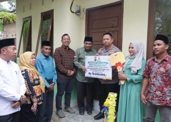 Polres Siak Kembali Meresmikan dan Menyerahkan Rumah Layak Huni Program Kerjasama UPZ Polres dan Baznas Kabupaten Siak