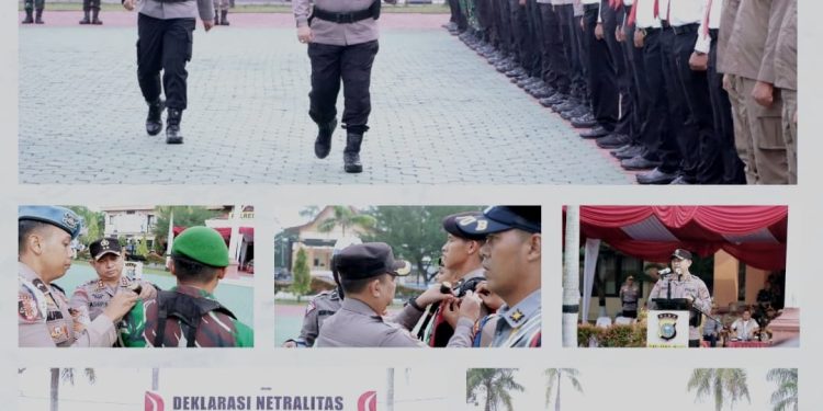 Mengawali Operasi Mantap Praja Lancang Kuning 2024, Polres Siak Laksanakan Apel Gelar Pasukan dan Deklarasikan Netralitas