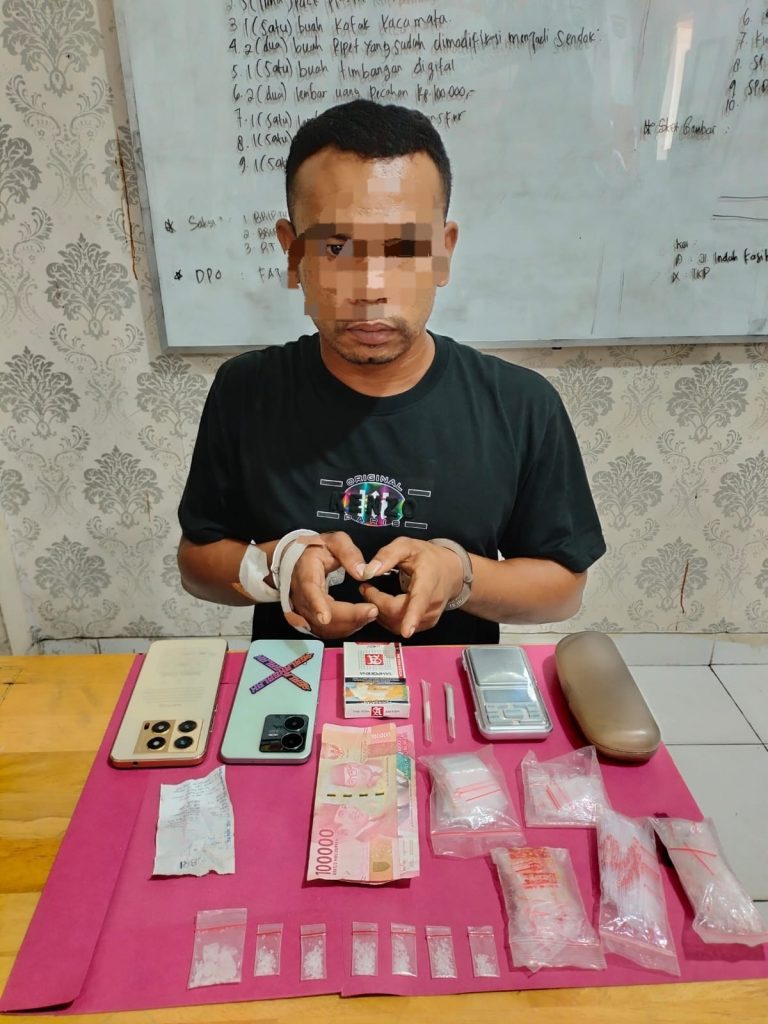 Tim Opsnal Satres Narkoba Polres Siak Amankan Satu Orang Pria Diduga Pelaku Penyalahgunaan Narkotika.