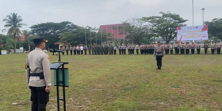 Tunjukkan Kesiapan Pengamanan Tahapan Kampanye, Polres Siak Laksanakan Apel Gelar Pasukan