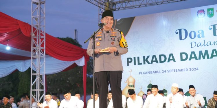 Kumpulkan Seluruh Calon Kepala Daerah, Polda Riau Gelar Doa Bersama Wujudkan Pilkada Damai