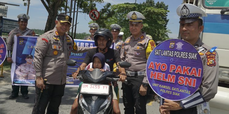 Kapolres Siak AKBP ASEP SUJARWADI, SIK, MSi pimpin langsung kegiatan Ops Zebra Lancang Kuning Polres Siak