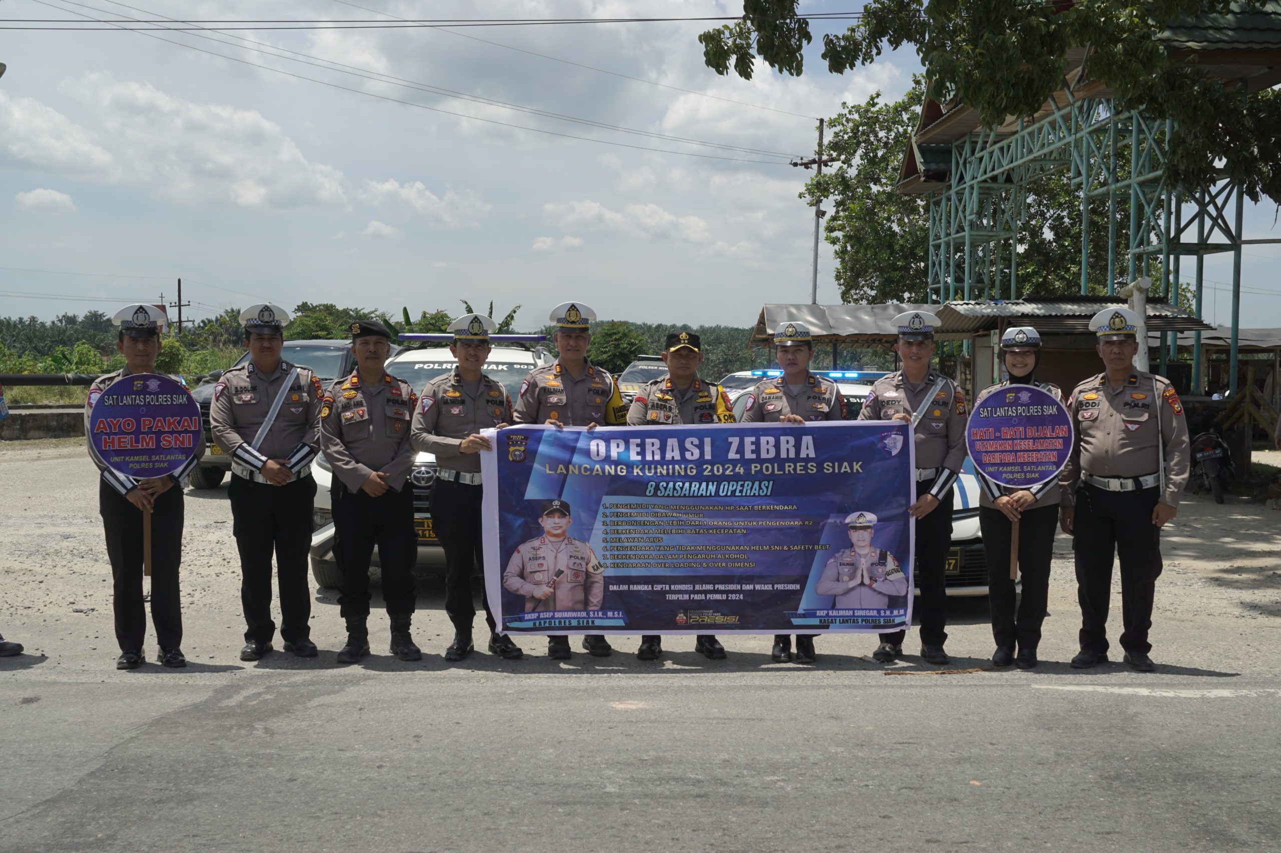 Kapolres Siak AKBP ASEP SUJARWADI, SIK, MSi pimpin langsung kegiatan Ops Zebra Lancang Kuning Polres Siak