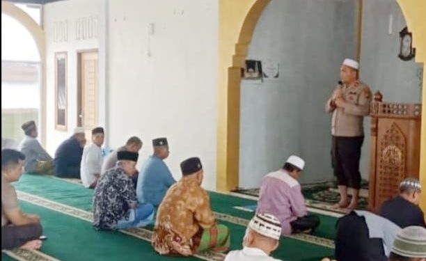 Sholat Jum’at Keliling, Kapolsek Minas Cooling System Di Masjid Al Istiqomah Mandiangin