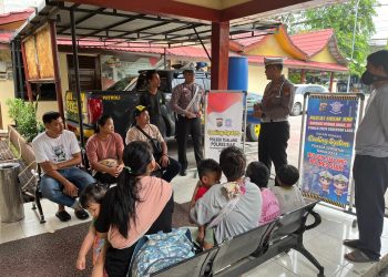 Upaya Cooling System, Unit Lantas Polsek Tualang Sosialisasikan Pilkada Aman,Sejuk Dan Damai Kepada Masyarakat 