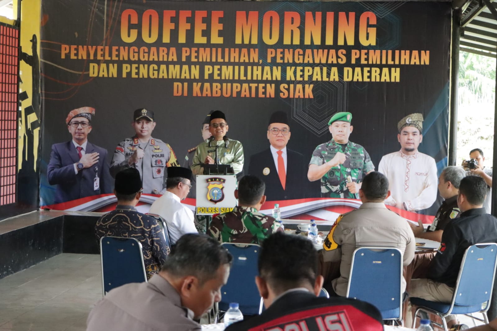 Perkuat Sinergitas dan Komunikasi, Kapolres Siak AKBP Asep Sujarwadi Kembali Gelar Coofee Morning Bersama Penyelenggara Pengawas dan Pengaman Pilkada 