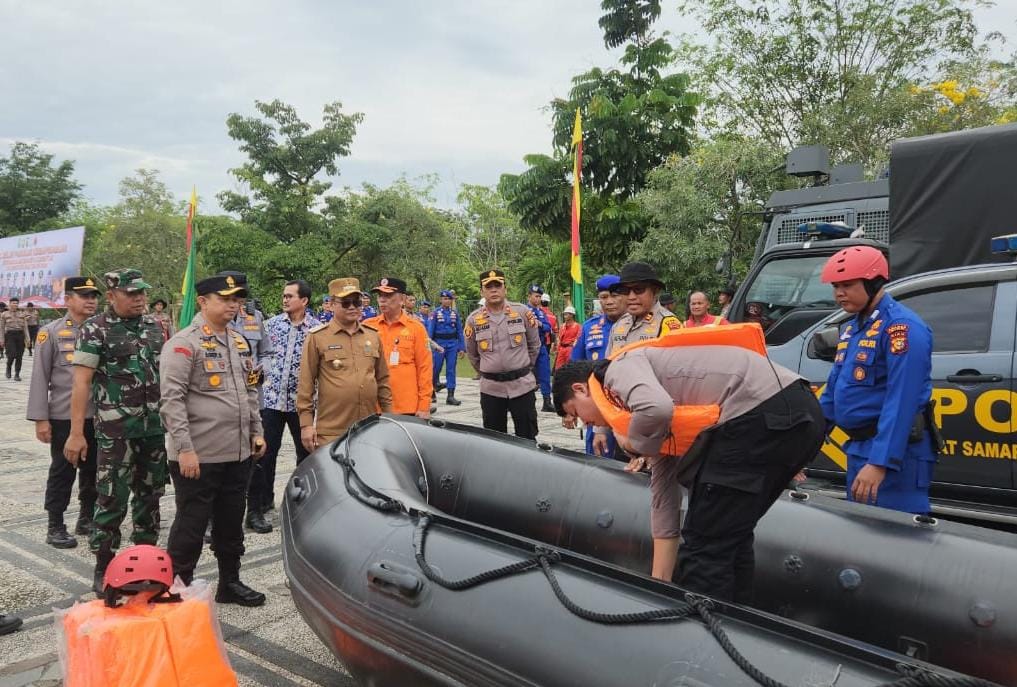 Ikuti Apel Kesiapsiagaan Bencana, Kapolres Siak AKBP Asep Sujarwadi : "Demi Keamanan Pilkada, Pindahkan TPS yang Berpotensi Terdampak Banjir"