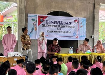 Kunjungi SMPN 7, Unit Reskrim Polsek Kandis Lakukan Penyuluhan Tentang Bahaya Penyalahgunaan Narkoba