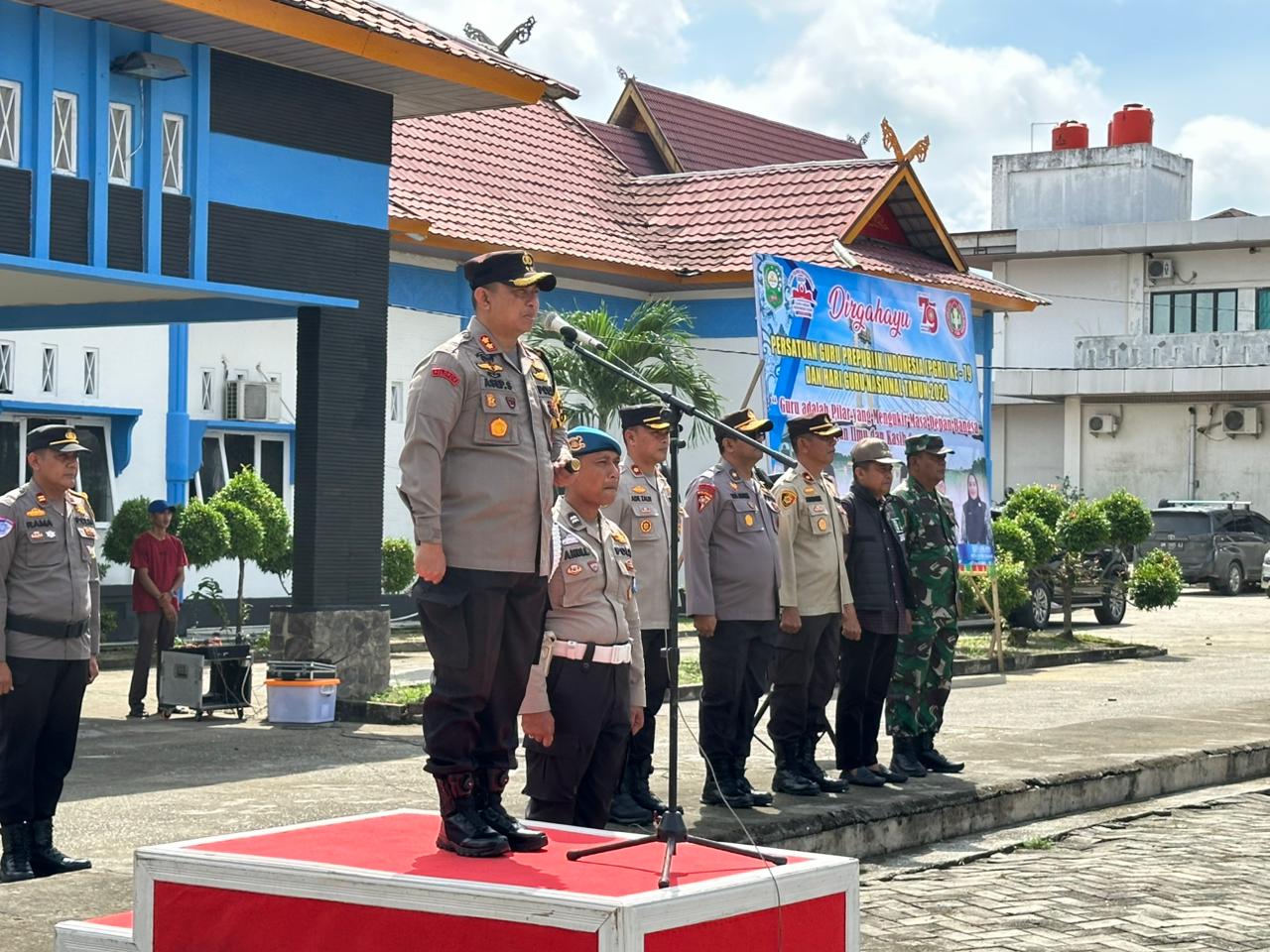 Kapolres Pimpin Apel Pelepasan BKO Personil Polda Riau PAM Pilkada 2024, Kabupaten Siak